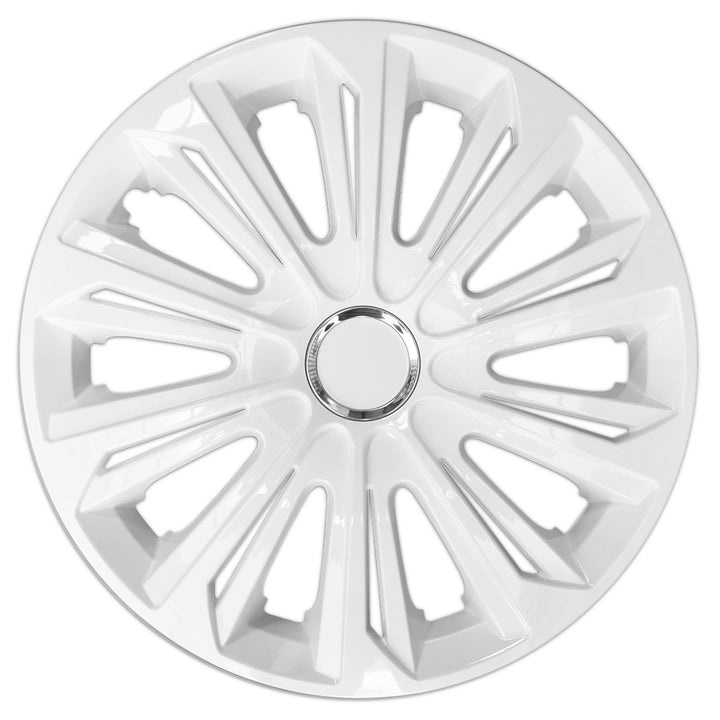 Calotas universais 14" NRM STRONG lacado branco 4 peças