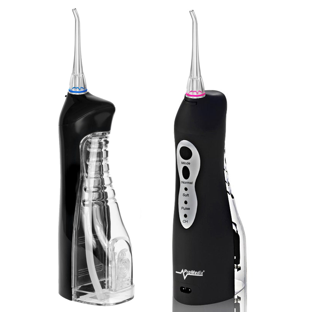 ProMedix PR-770 Irrigador Dental Inalámbrico de 8.5 Bar, IPX7, Carga USB, Color Negro