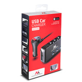 Divisor para encendedor de cigarrillos, voltímetro, 3 enchufes para encendedor de cigarrillos, 1xQuick Charge 3.0, 3xUSB 6.8A, 1x Power Delivery 18W, Maclean MCE218, Max 120W