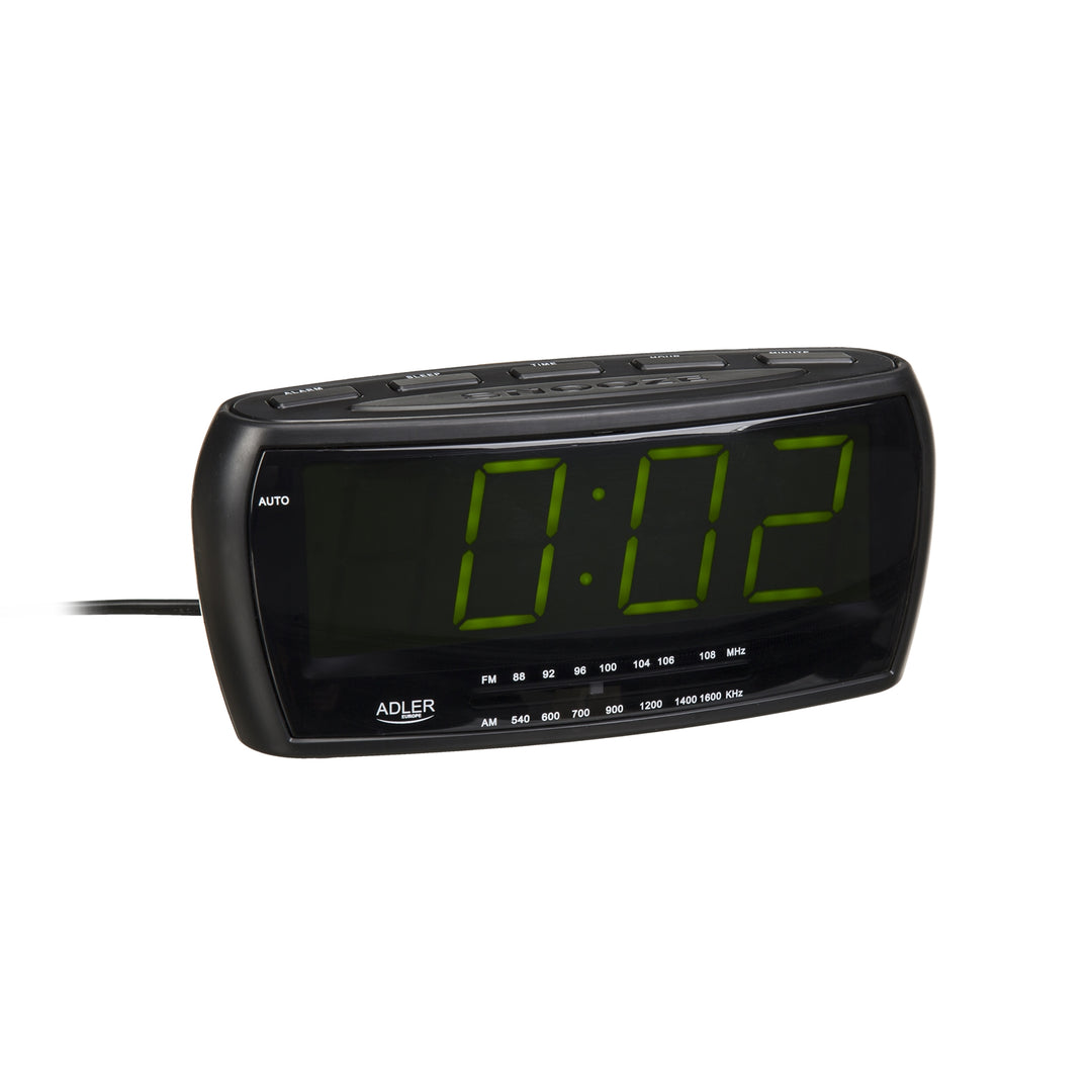 Radio despertador fm/am led reloj adler ad1121 calidad