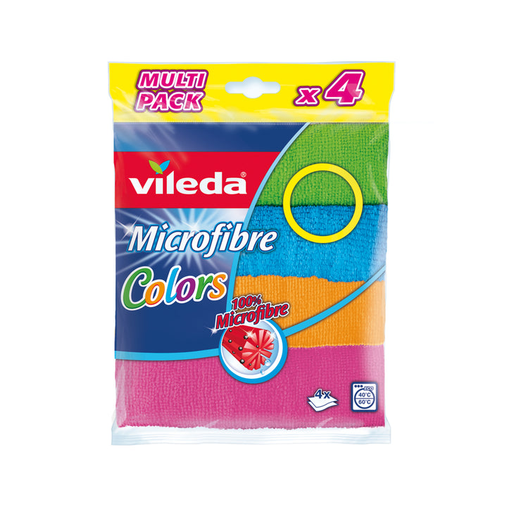 Vileda Colors 4 Panos Microativos Multipack Microfibra
