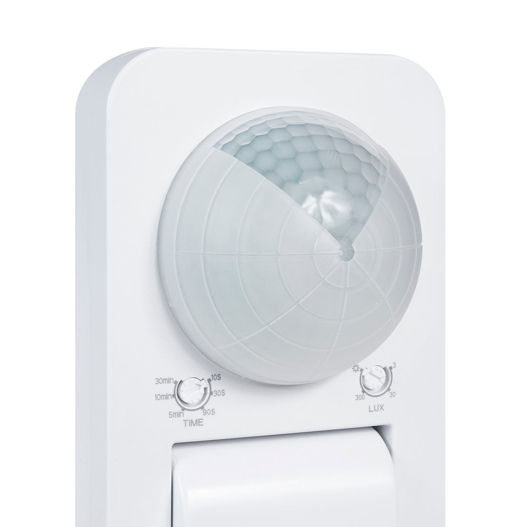 Sensor de movimento infravermelho e crepuscular Maclean MCE243 W, alcance de deteção de 360° até 20 m, proteção IP65 contra água e poeiras, máx. 2000 W, infravermelhos PIR, interno e externo