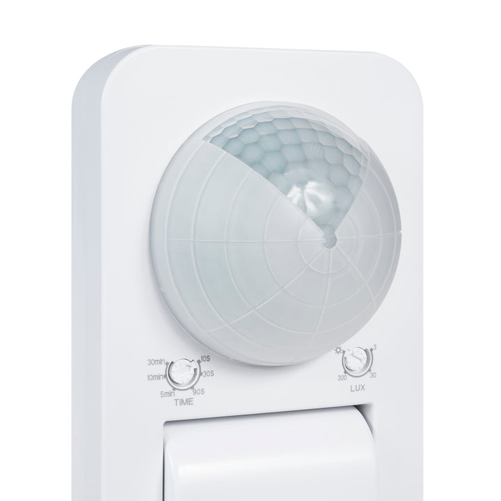Sensor de movimento infravermelho e crepuscular Maclean MCE243 W, alcance de deteção de 360° até 20 m, proteção IP65 contra água e poeiras, máx. 2000 W, infravermelhos PIR, interno e externo