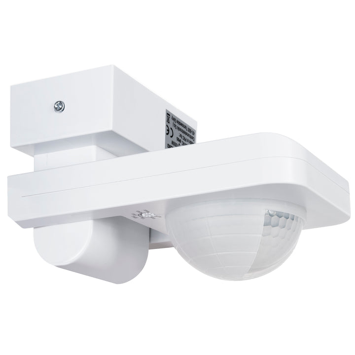 Sensor de movimento infravermelho e crepuscular Maclean MCE243 W, alcance de deteção de 360° até 20 m, proteção IP65 contra água e poeiras, máx. 2000 W, infravermelhos PIR, interno e externo