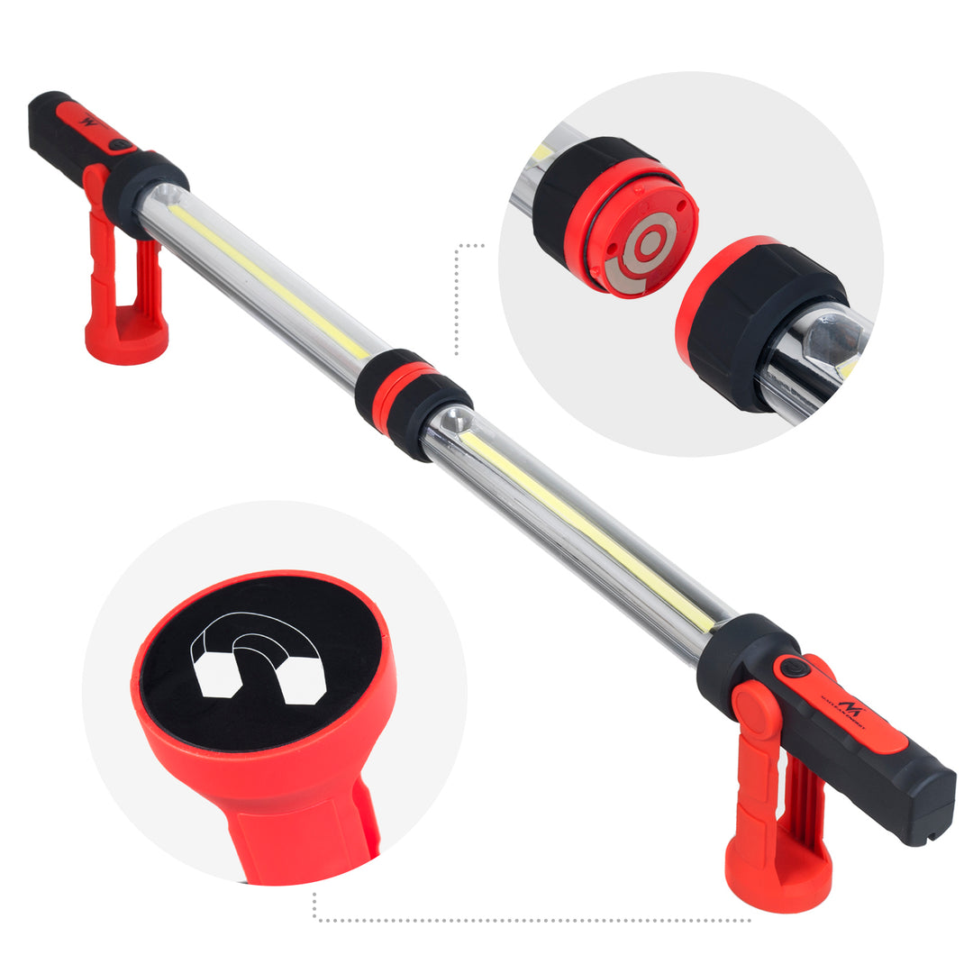 Luz de oficina LED MCE230 Maclean Energy XXL COB, 2 lâmpadas com possibilidade de união, dois modos de iluminação, cabide, íman
