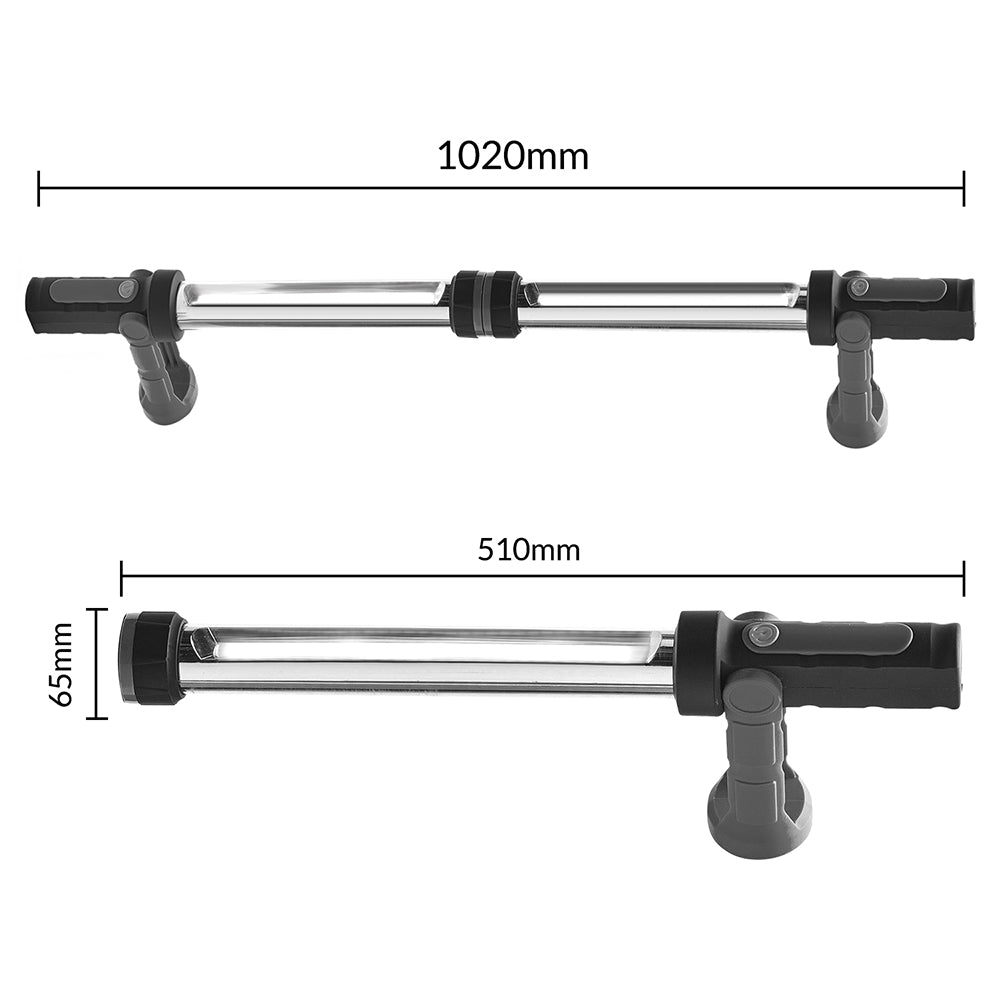 Luz de oficina LED MCE230 Maclean Energy XXL COB, 2 lâmpadas com possibilidade de união, dois modos de iluminação, cabide, íman