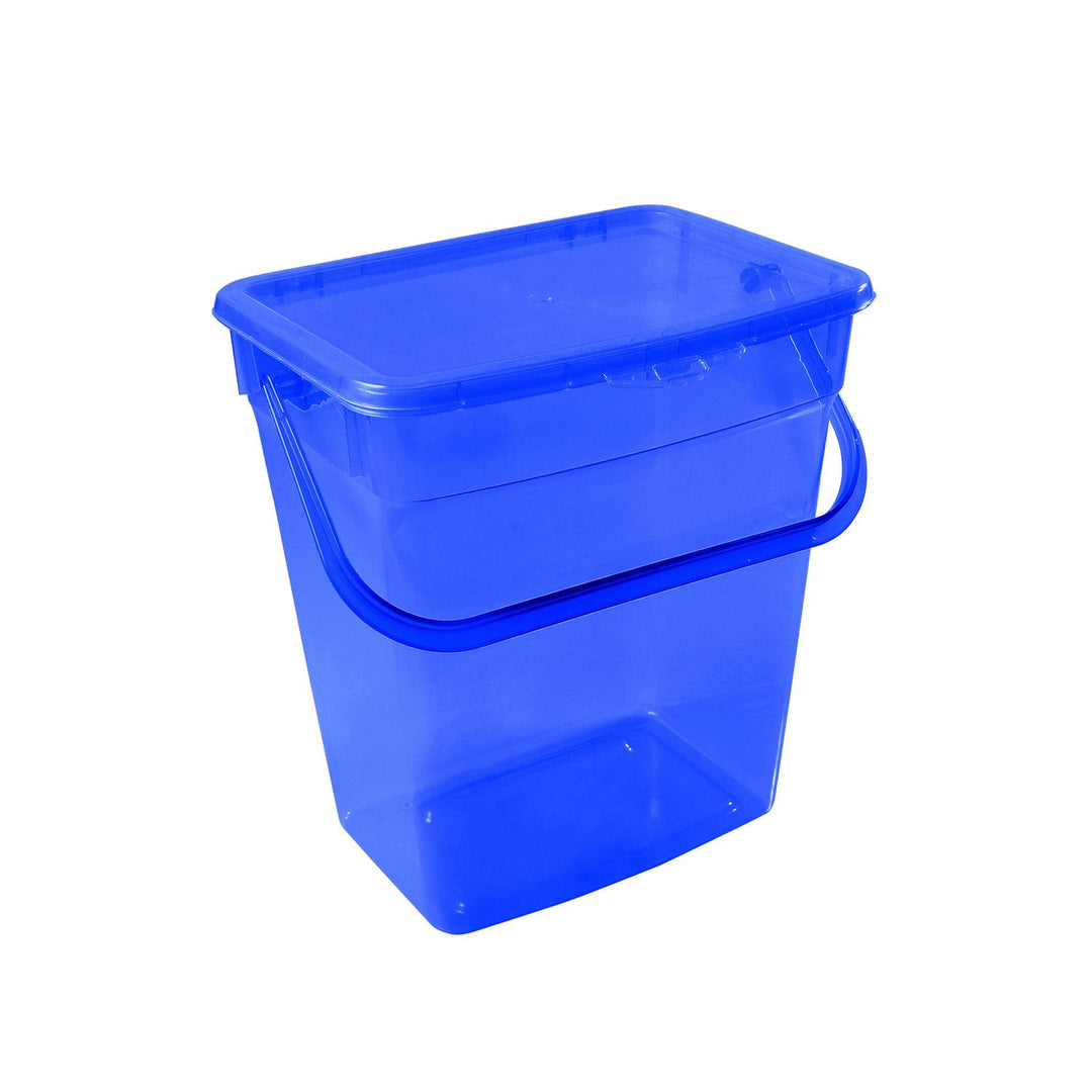 Plast Team 10L contenedor de polvo azul transparente