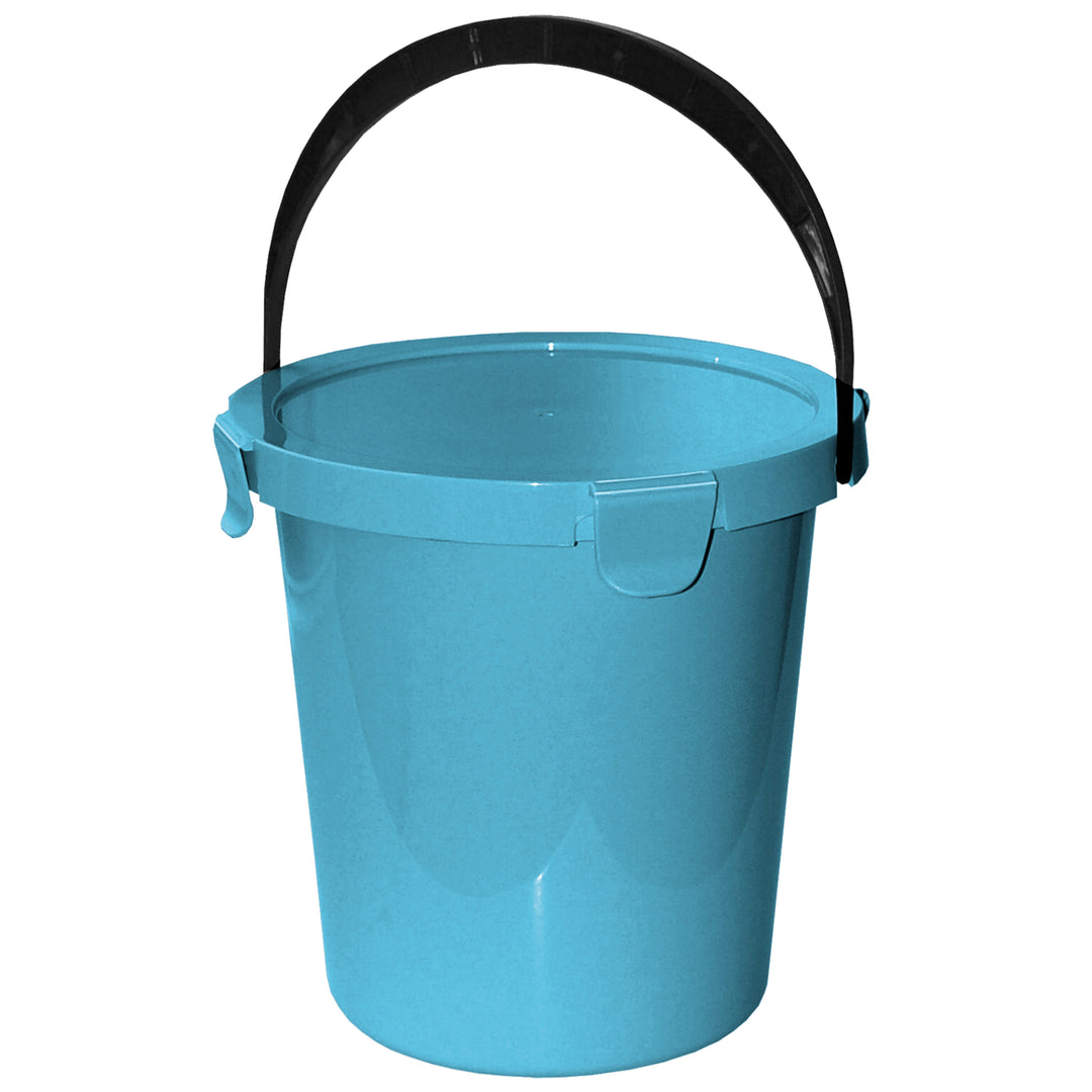 Balde Plast Team Berry 5L com tampa azul claro