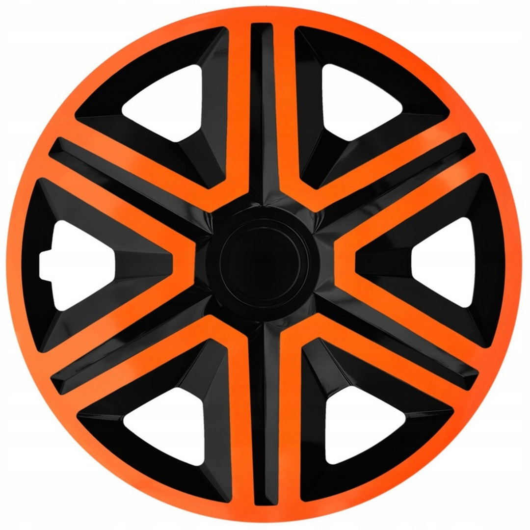 Calotas universais 14" NRM ACTION Doublecolor laranja/preto 4 peças