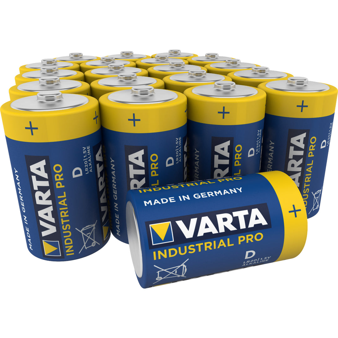 20 pilhas alcalinas industriais Varta R20/D