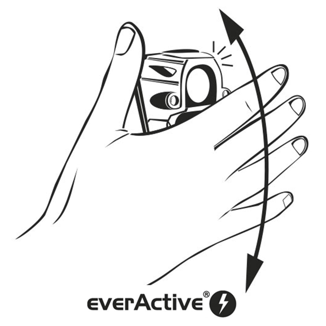 La calidad de linterna de diodo everActive Cobra HL-250