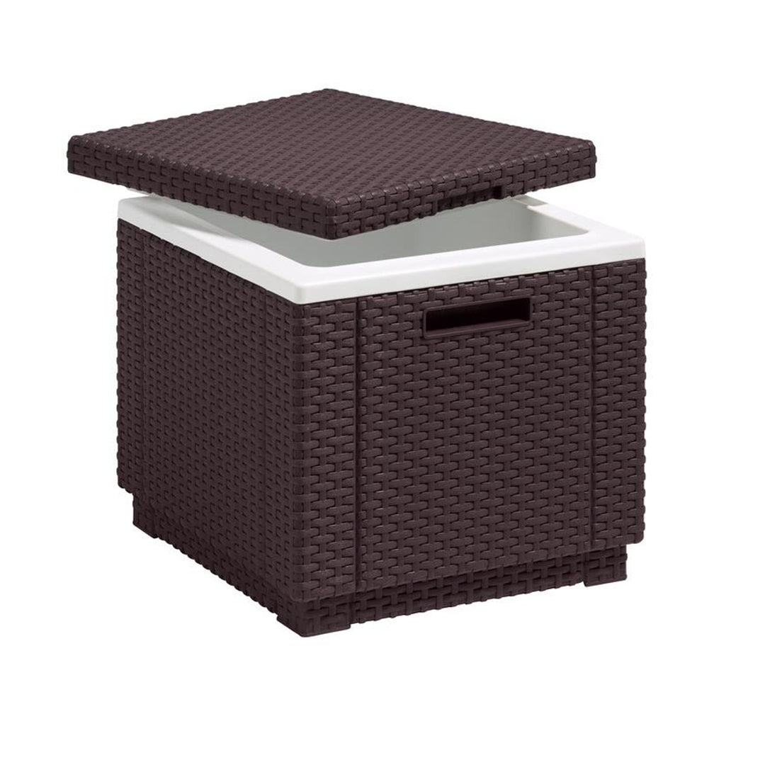 Nevera de jardín Keter Allibert Ice Cube Marrón Rattan