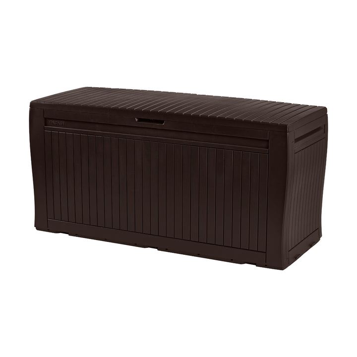 Baú para jardim ou terraço, espaçoso e durável, 270L, Keter Comfy, marrom