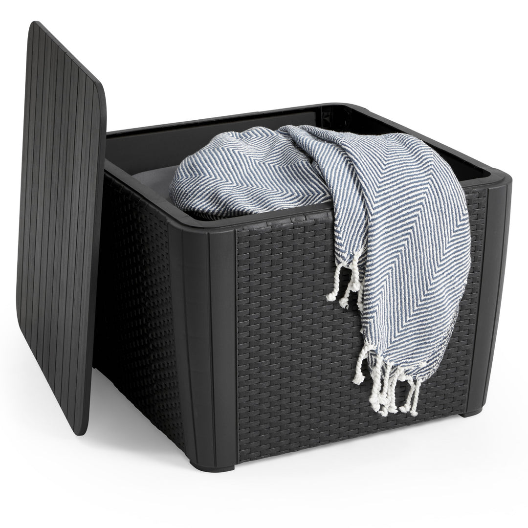 Mesa de almacenamiento ideal para jardines y otros espacios al aire libre Keter Allibert Luzon Plus grafito