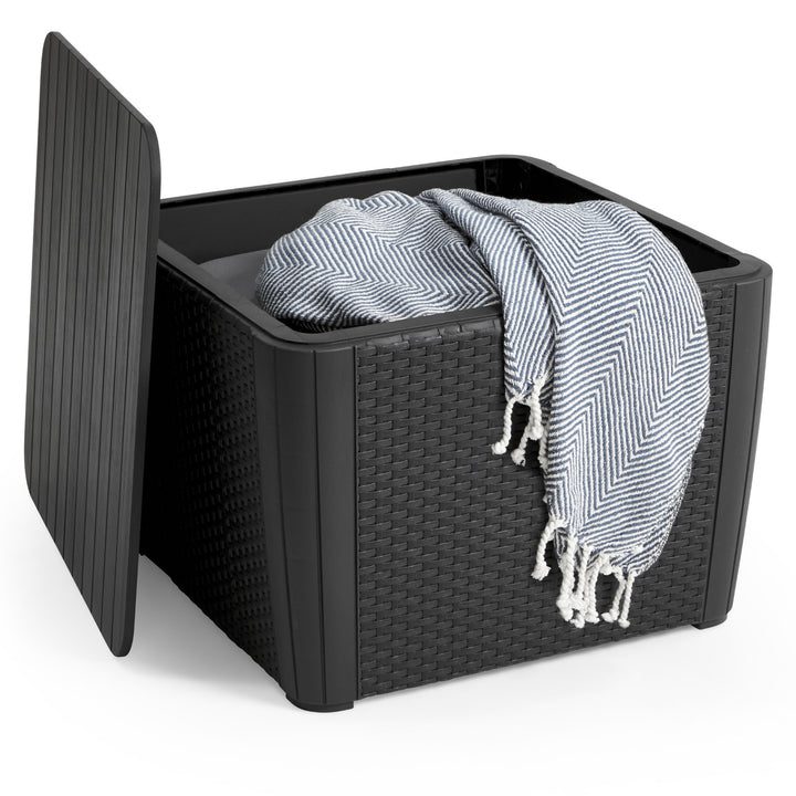 Mesa de almacenamiento ideal para jardines y otros espacios al aire libre Keter Allibert Luzon Plus grafito