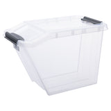 Recipiente inclinado com tampa transparente empilhável Plast Team Pro Box QR 58L