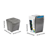Conjunto de ecopontos para segregação adequada de resíduos 3x20L