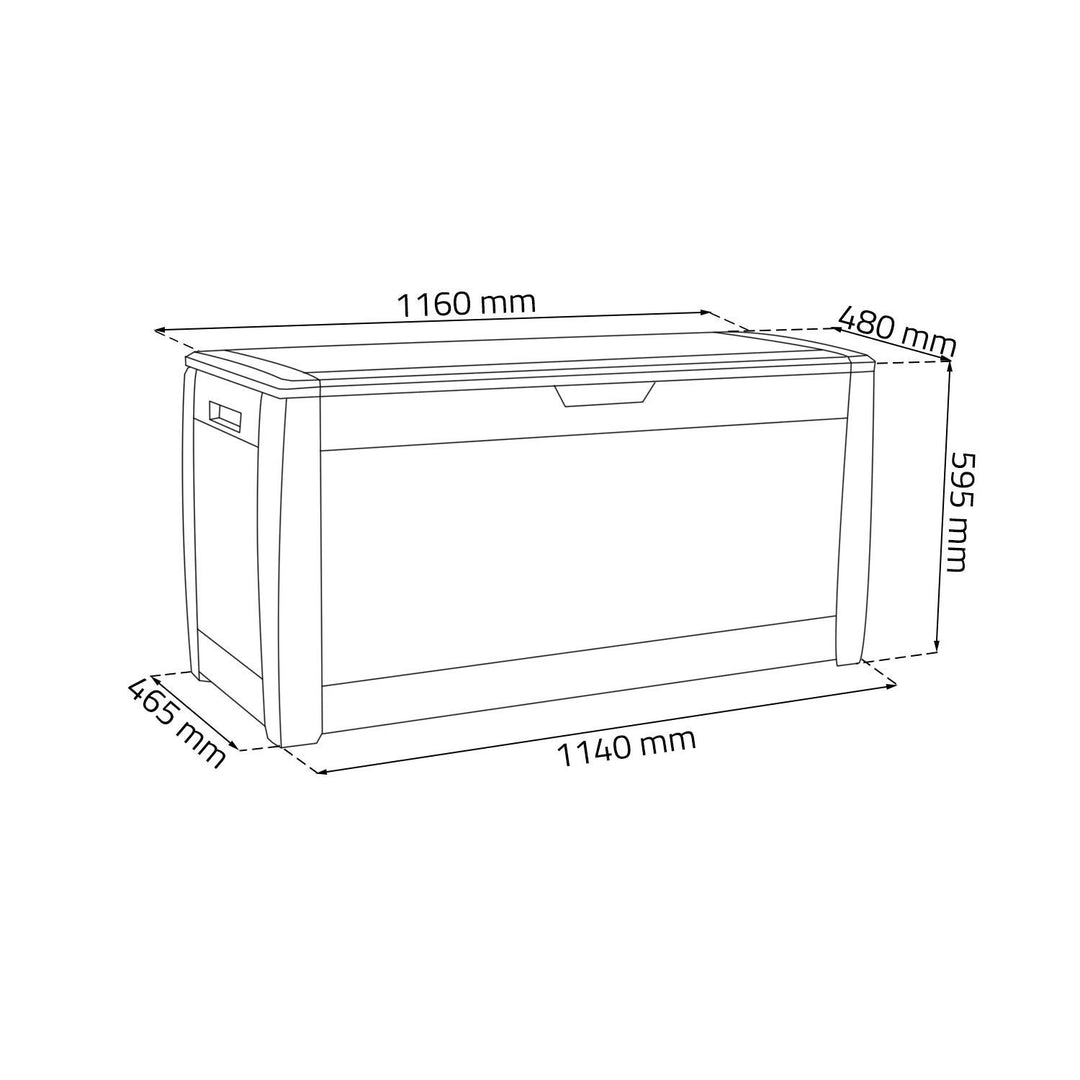 CAJA DE JARDÍN 310L CAJA DE UBRA PROSPERPLAST UMBRA