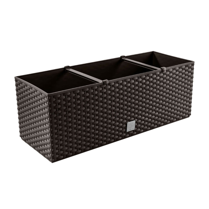 Floreira quadrada imitação rattan 17L umbra Prosperplast Rato DRTC500 440U