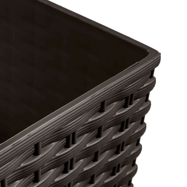 Floreira quadrada imitação rattan 17L umbra Prosperplast Rato DRTC500 440U