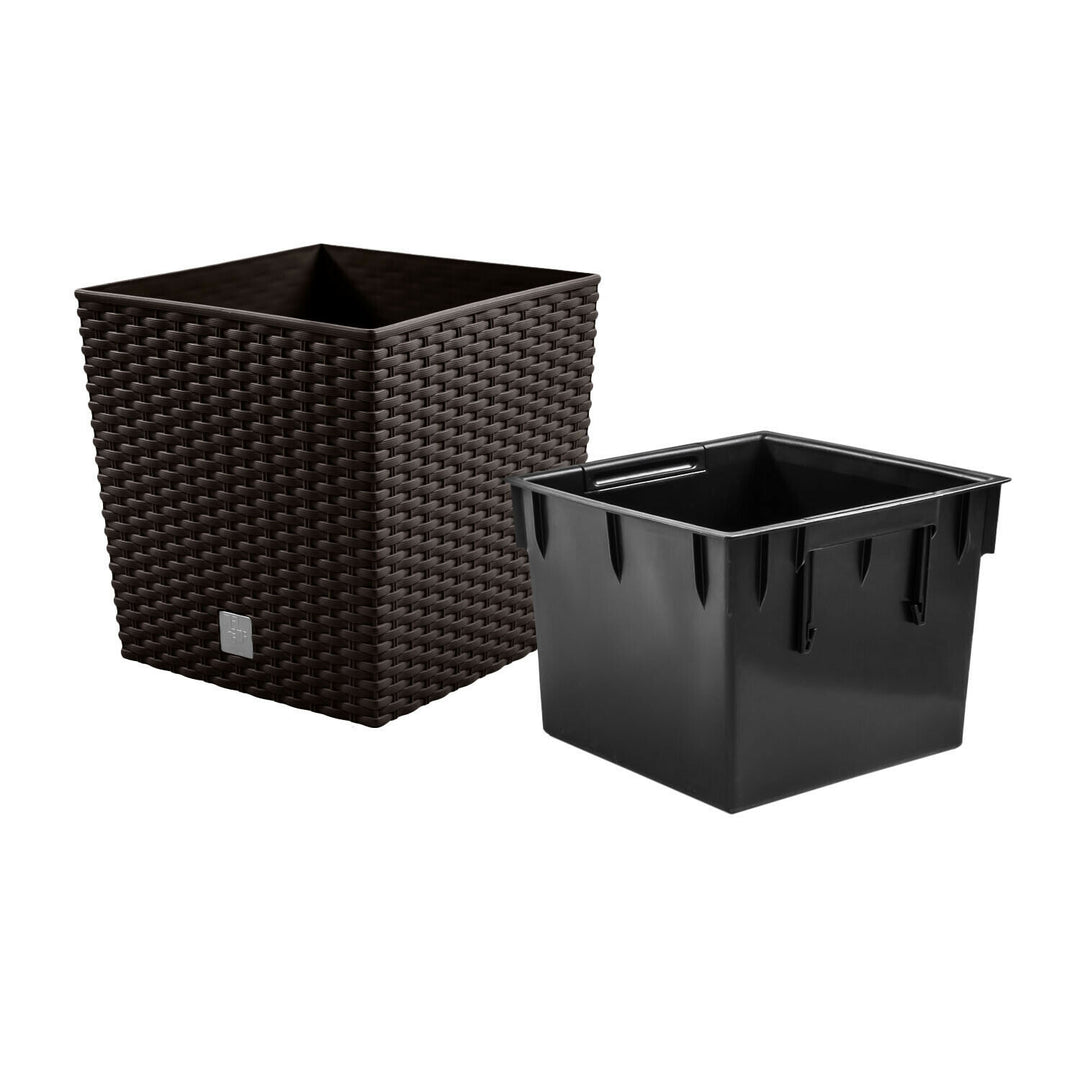 Panela baixa com inserção umbra Prosperplast Rato Low DRTS325L 440U