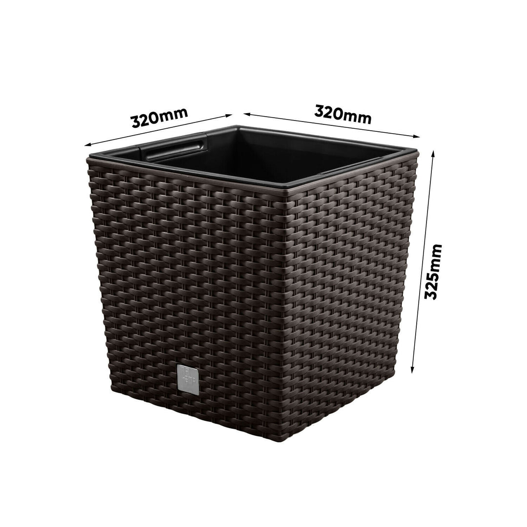Panela baixa com inserção umbra Prosperplast Rato Low DRTS325L 440U