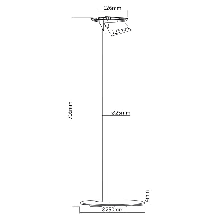 Suporte de chão para Sonos One Sonos Play Smart Speaker Maclean Brackets MC-841