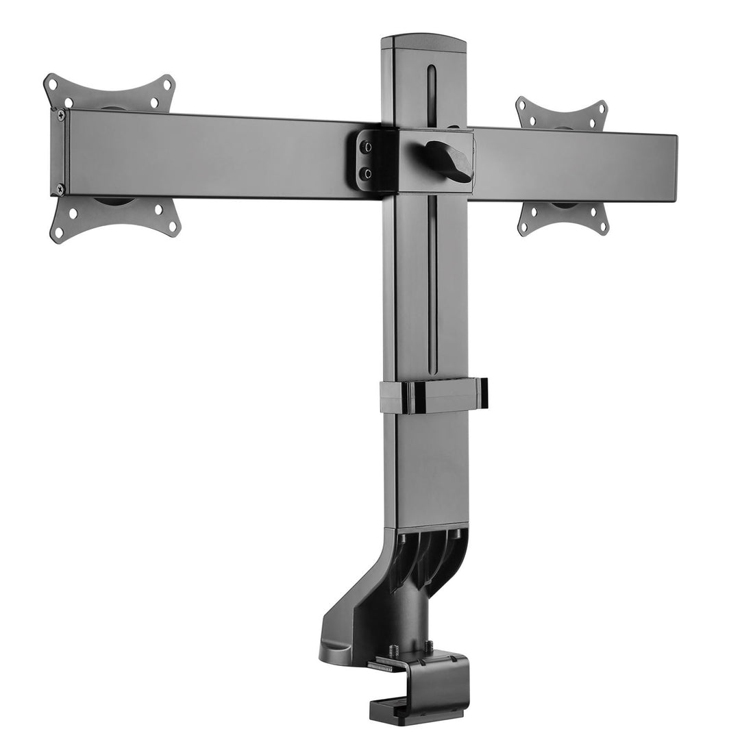 Maclean Brackets MC-854 Suporte de mesa de tela dupla com gerenciamento de cabos