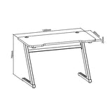 Escritorio ergonómico para juegos con sistema de gestión de cables 120 x 60 cm, hasta 50 kg NanoRS RS120