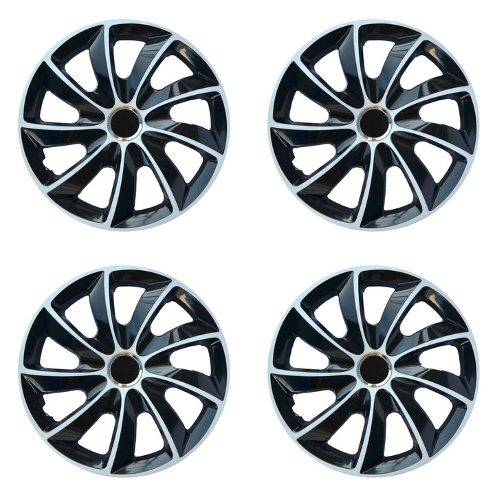 Tapacubos de 14 " set de 4 piezas en blanco y negro NRM STIG