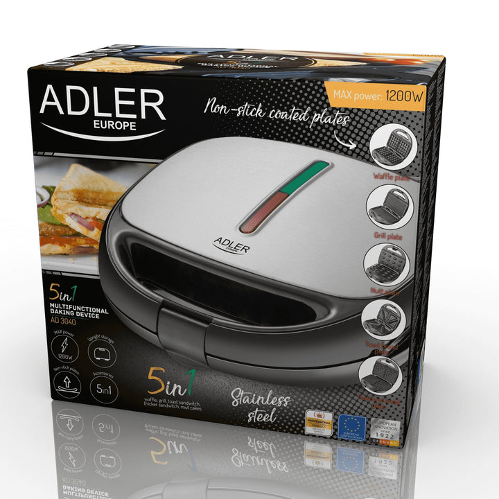 Tostadora multifunción 1200W 5 funciones Adler AD 3040