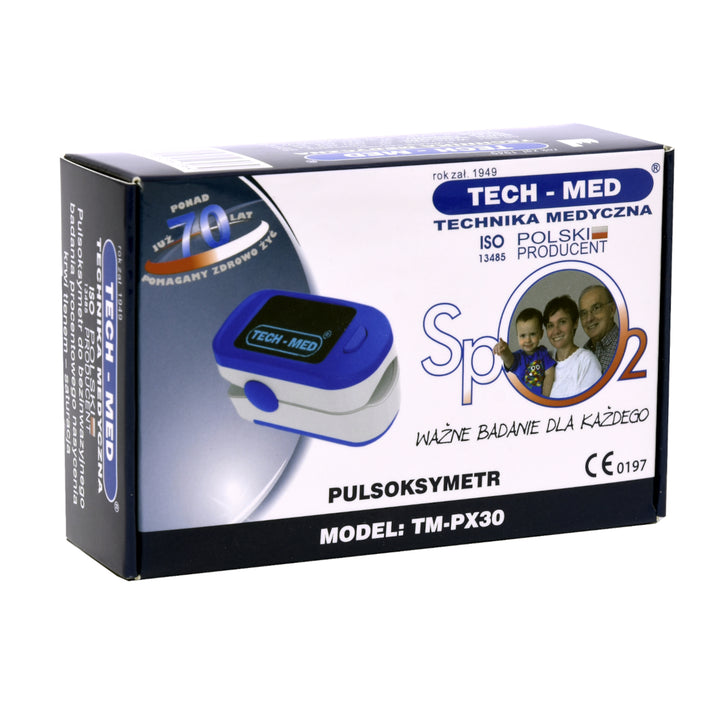 Oxímetro de pulso Tech-Med TM-PX30 Oxímetro de pulso OLED preto