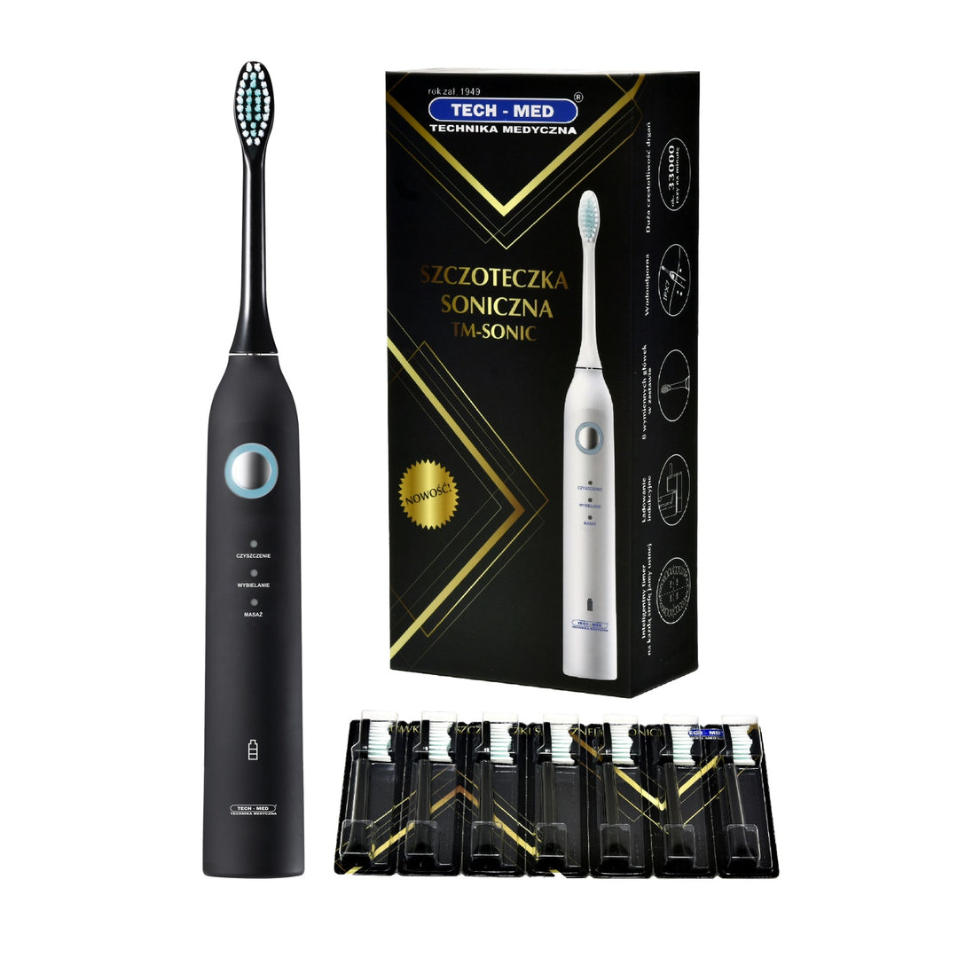 TM-SONIC CEPILLO DENTAL SÓNICO TECH-MED 8 PUNTAS negro