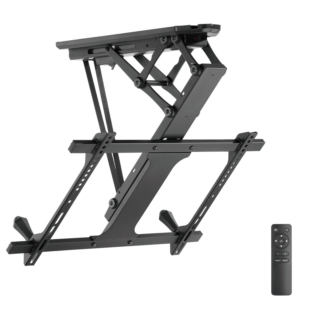 Suporte elétrico para TV de teto Maclean MC-880 com controle remoto para paredes inclinadas 32-70 "Max 35kg Max VESA 600x411