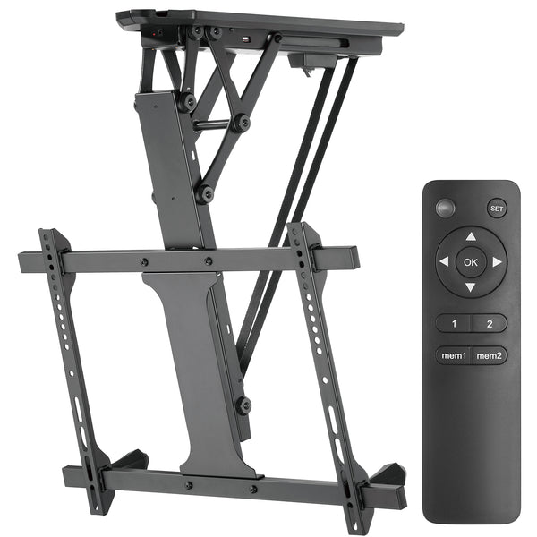 Suporte elétrico para TV de teto Maclean MC-880 com controle remoto para paredes inclinadas 32-70 "Max 35kg Max VESA 600x411