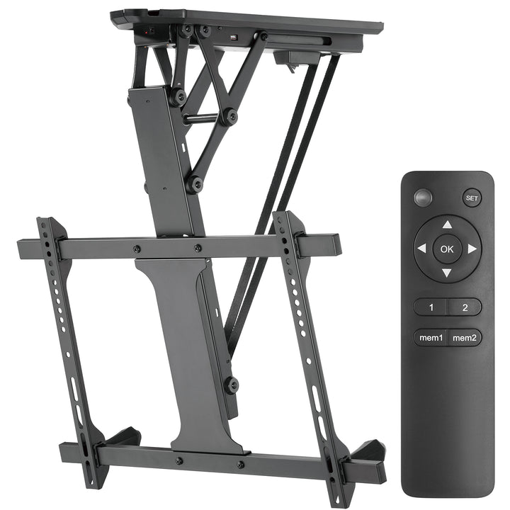 Suporte elétrico para TV de teto Maclean MC-880 com controle remoto para paredes inclinadas 32-70 "Max 35kg Max VESA 600x411