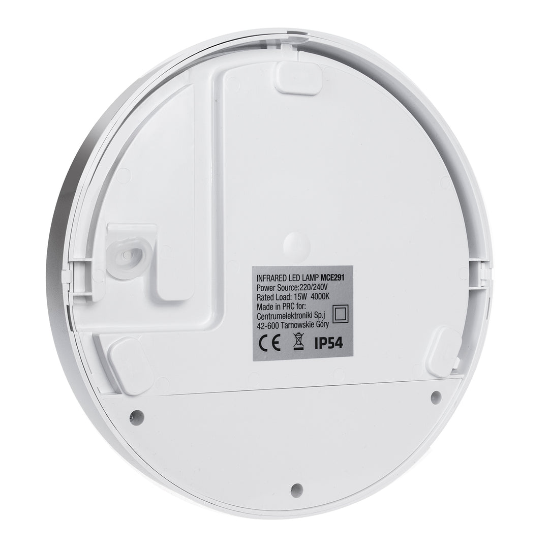 Lámpara LED con sensor de movimiento infrarrojo MCE291 W 1100lm 15W IP54 Maclean Energy blanco