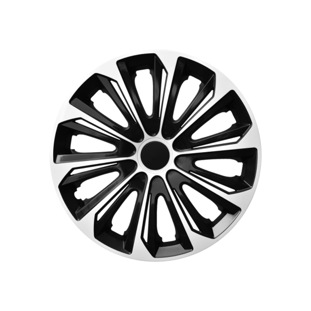 Tampões de roda NRM STRONG DUOCOLOR BRANCO PRETO 14 polegadas