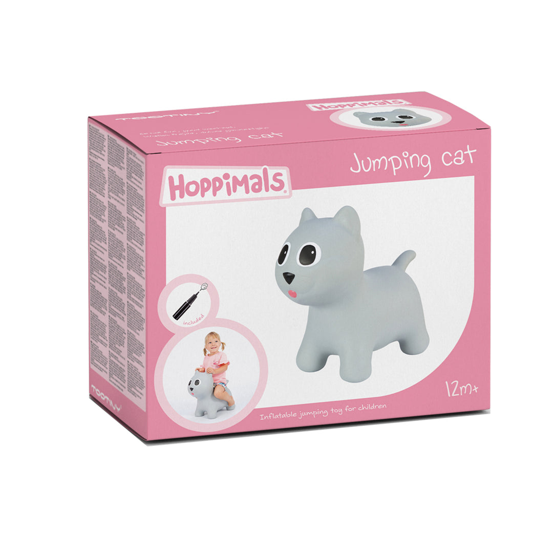 Tootina grey kitty - juguete inflable de salto para niños