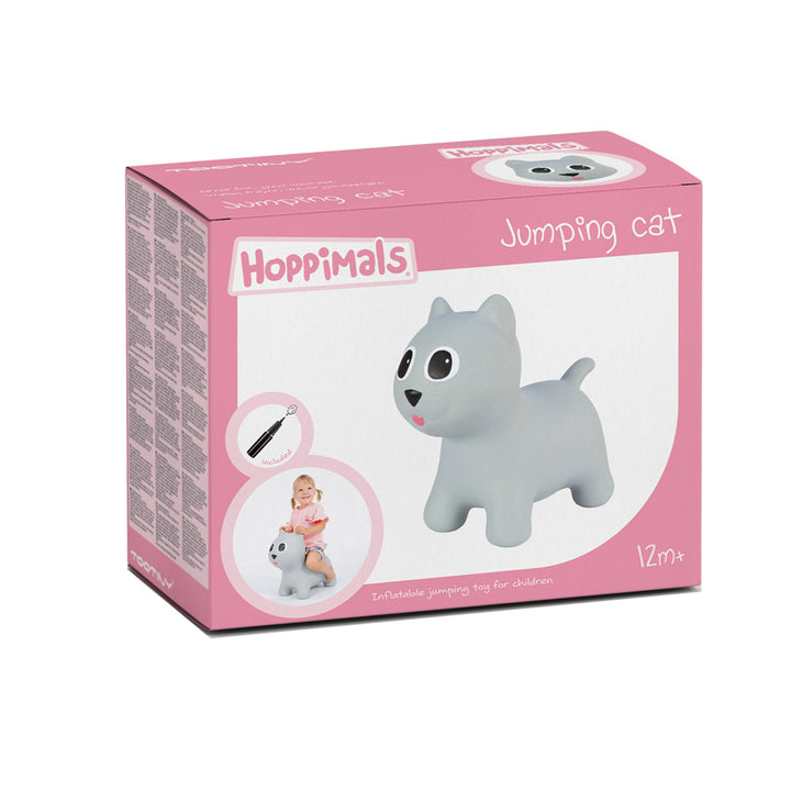 Tootina grey kitty - juguete inflable de salto para niños