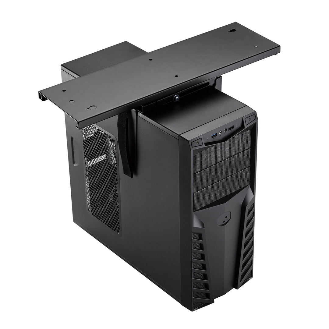 Suporte de montagem vertical para computador sob a mesa ajustável máx. 10kg Maclean MC-885 B preto