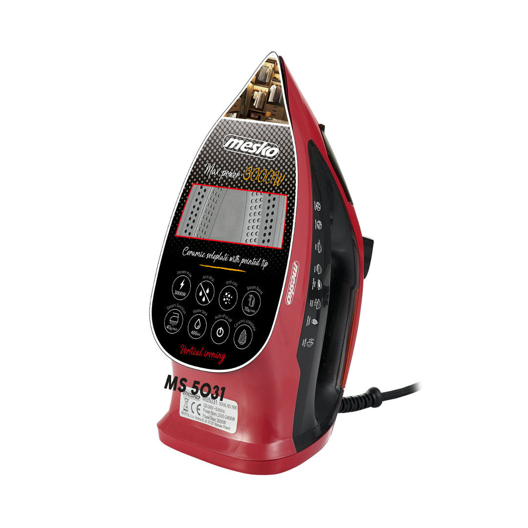 Ferro a vapor multifuncional com potência de 3000 W Mesko MS 5031