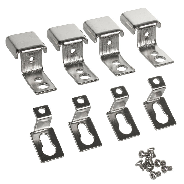 Suporte de montagem para painéis de LED 595x595mm e 1195x295mm no teto/teto em forma de Z (4pcs macho, 4pcs fêmea, 8pcs parafusos) Aço manganês MCE546