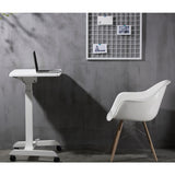 Mesa para laptop ajustável em altura com rodas Mesa de pé Elevador a gás Altura ajustável até um máximo de 113 cm 30 graus Inclinável Carregável até 8 kg