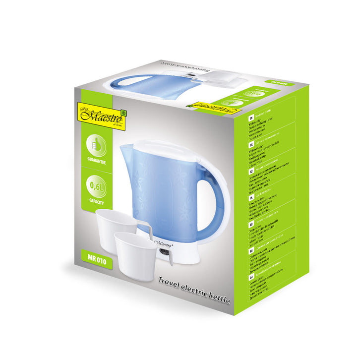 Hervidor de viaje Maestro MR010 0,6L 600W más 2 tazas