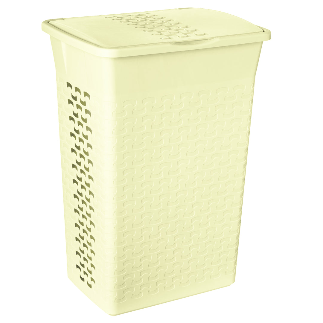 Cesto de ropa rectangular BranQ Cotton 55L - blanco