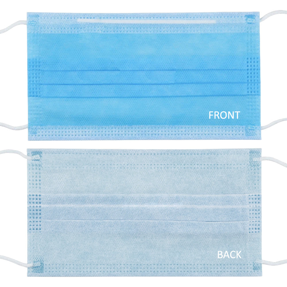 Máscaras médicas set de 10 piezas en color azul CE EN 14683: 2019 Promedix PR-280 BFE> 98%