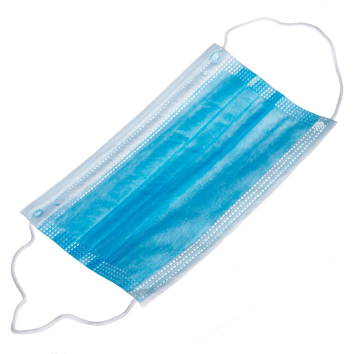 Máscaras médicas set de 10 piezas en color azul CE EN 14683: 2019 Promedix PR-280 BFE> 98%