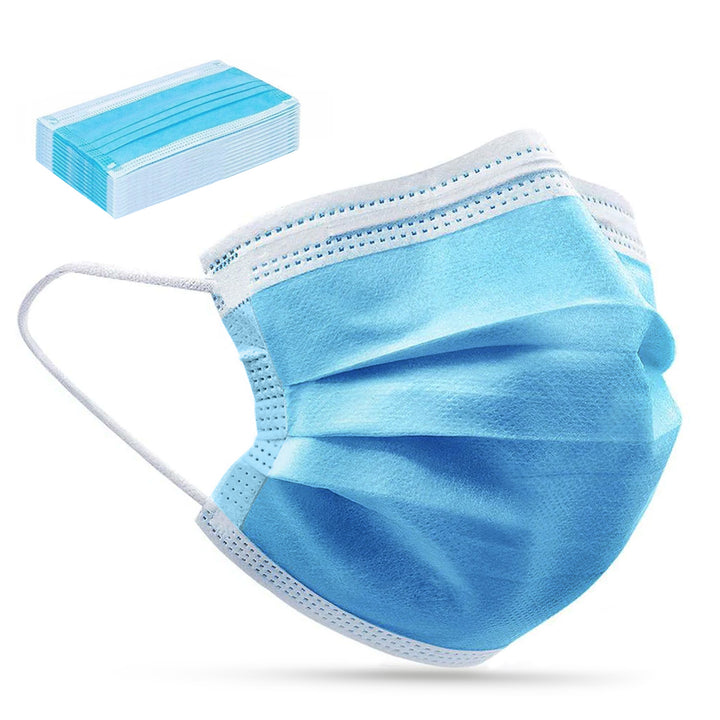 Máscaras médicas set de 10 piezas en color azul CE EN 14683: 2019 Promedix PR-280 BFE> 98%