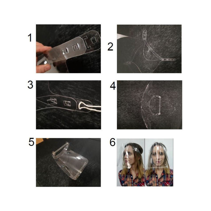 Escudo facial para capacete com alça ajustável, máscara protetora